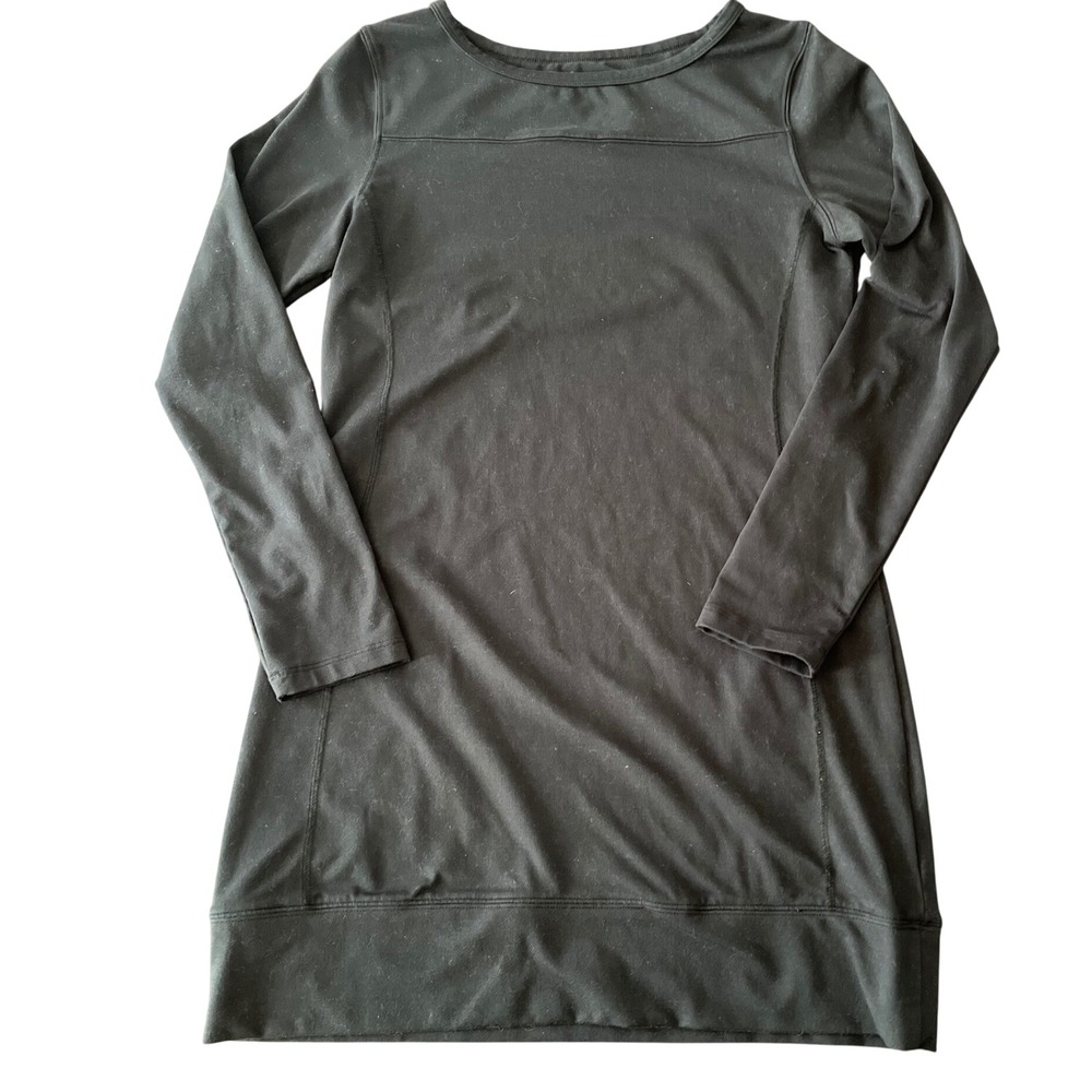 Carve Designs Womens Black Long Sleeve Performance Mini T-Shirt Dress SM